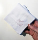 Mouchoir pour homme - Broderie personnalisée avec branche décorative